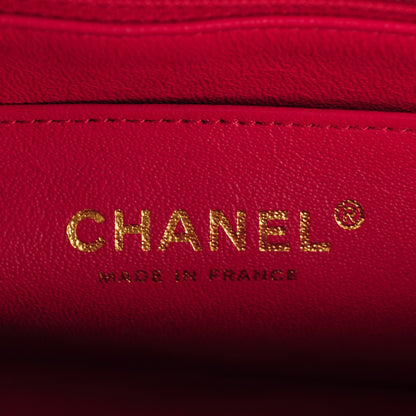 Chanel Lambskin Quilted Mini Rectangular Flap Red 7 of 8
