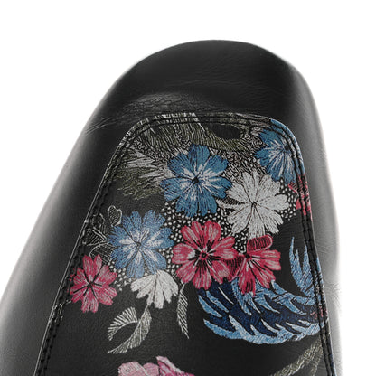 Louis Vuitton Calfskin Flowers Upper Case Flat Loafer 41 Black Multicolor 11 of 11