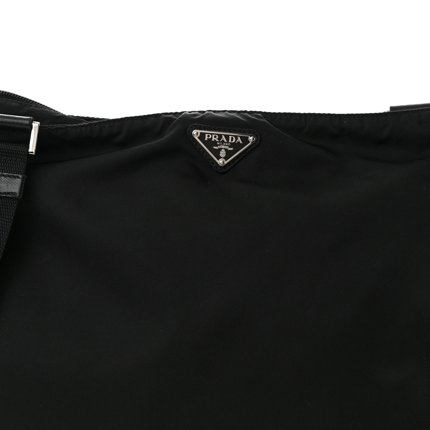 Nylon Vela Flat Messenger Bag Black