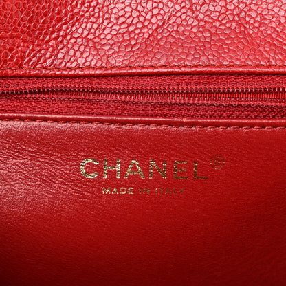 Chanel Caviar Quilted Mini Square Flap Red 5 of 9