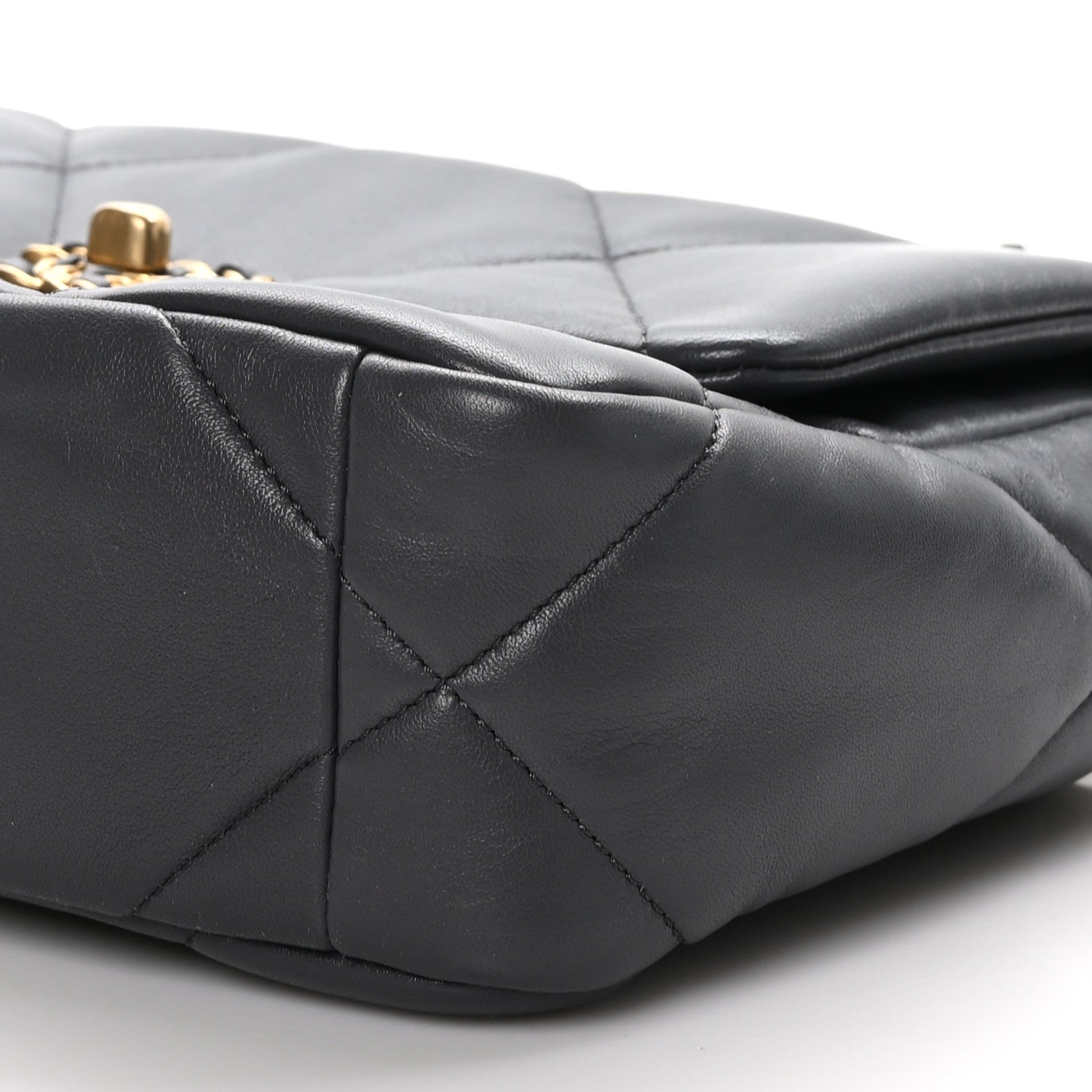 Chanel Lambskin Quilted Medium Chanel 19 Flap Dark Grey 9 of 10