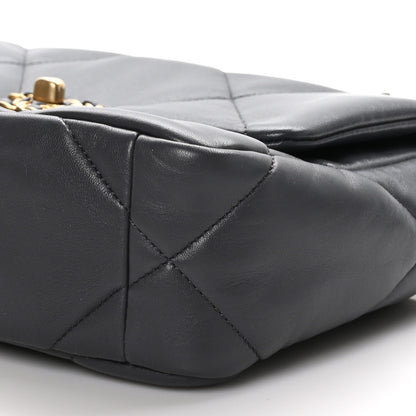 Chanel Lambskin Quilted Medium Chanel 19 Flap Dark Grey 9 of 10
