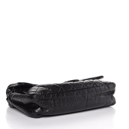 Chanel Crackled Calfskin Quilted Large Flap Black 5 of 8