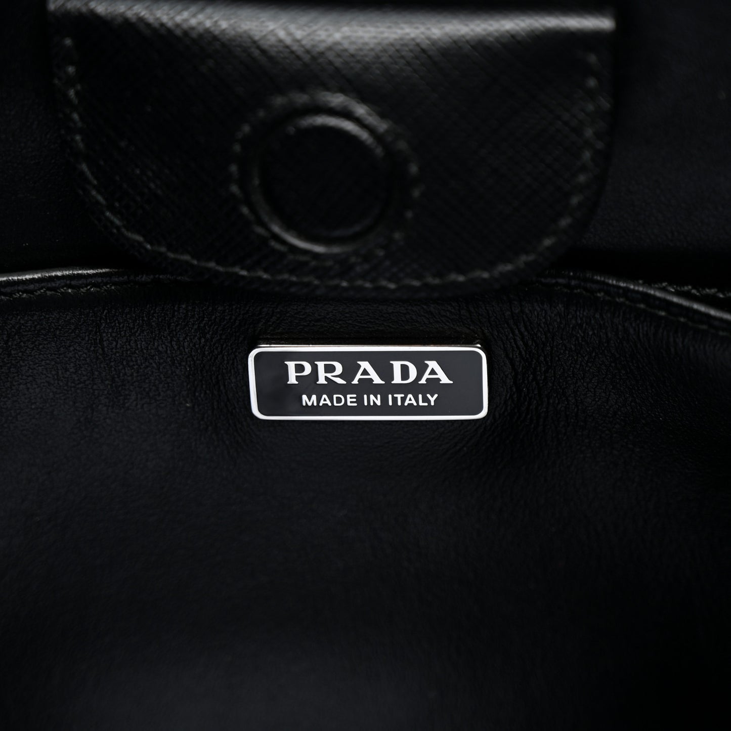 Saffiano Lux Adjustable Strap Shoulder Bag Black