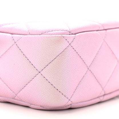 Chanel Iridescent Caviar Quilted Mini My Perfect Camera Case Pink 9 of 11