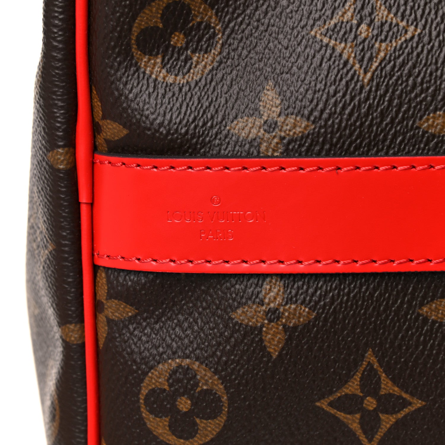 Louis Vuitton Calfskin Monogram Keepall Bandouliere 50 Coquelicot 7 of 10