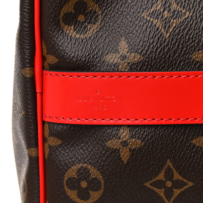 Louis Vuitton Calfskin Monogram Keepall Bandouliere 50 Coquelicot 7 of 10