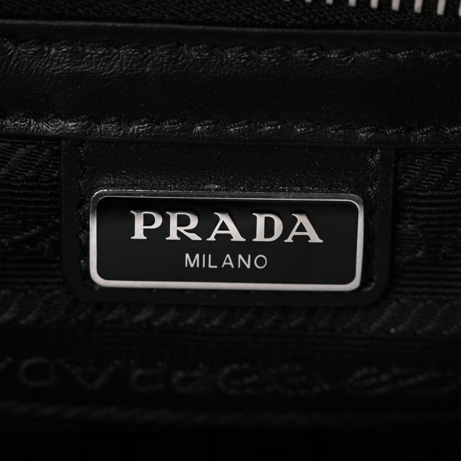 Prada Saffiano Travel Small Brique Top Handle Crossbody Bag Anthracite Gray 6 of 12