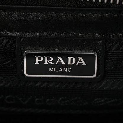 Prada Saffiano Travel Small Brique Top Handle Crossbody Bag Anthracite Gray 6 of 12