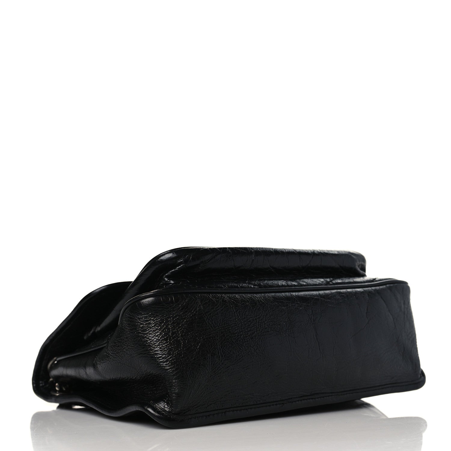 Saint Laurent Crinkled Calfskin Matelasse Monogram Medium Niki Chain Satchel Black 4 of 9
