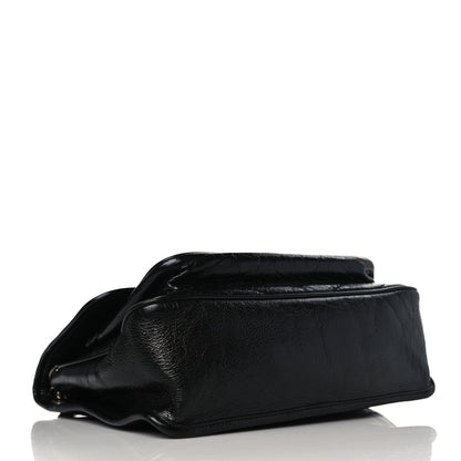 Saint Laurent Crinkled Calfskin Matelasse Monogram Medium Niki Chain Satchel Black 4 of 9