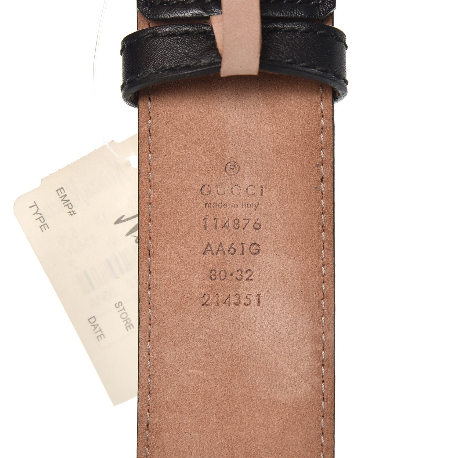 Gucci Guccissima Interlocking G 40mm Belt 80 32 Black 3 of 5