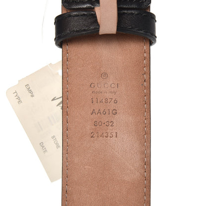 Gucci Guccissima Interlocking G 40mm Belt 80 32 Black 3 of 5