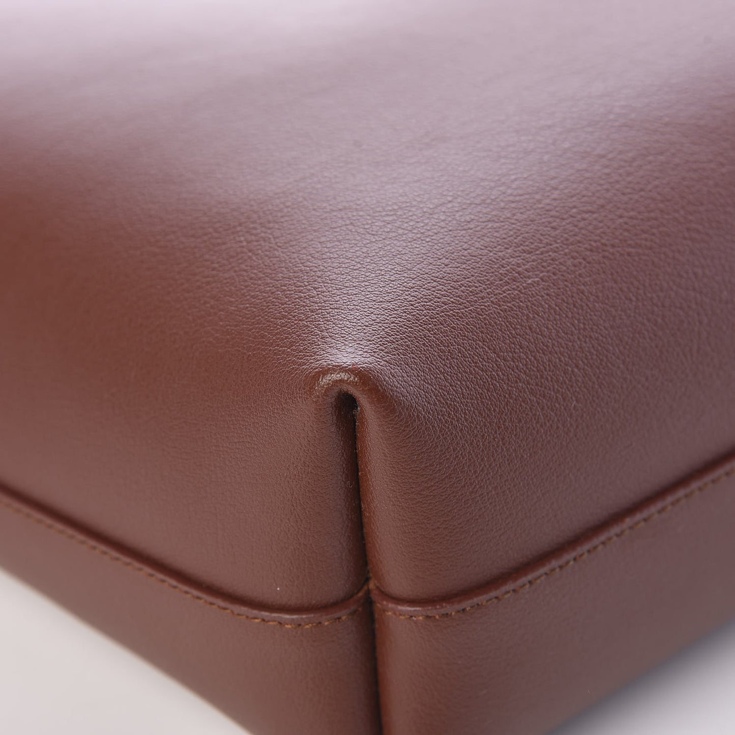 Calfskin Medium Shopping Tote Old Brandy