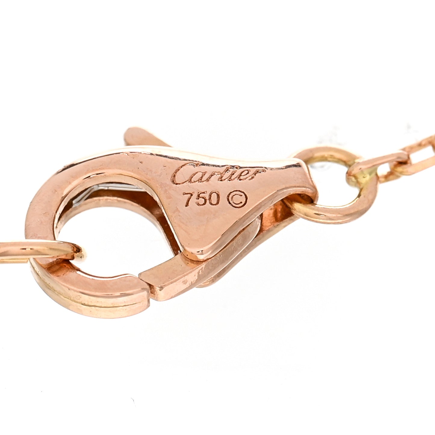18K Pink Gold Pink Sapphire Logo De Cartier Bracelet