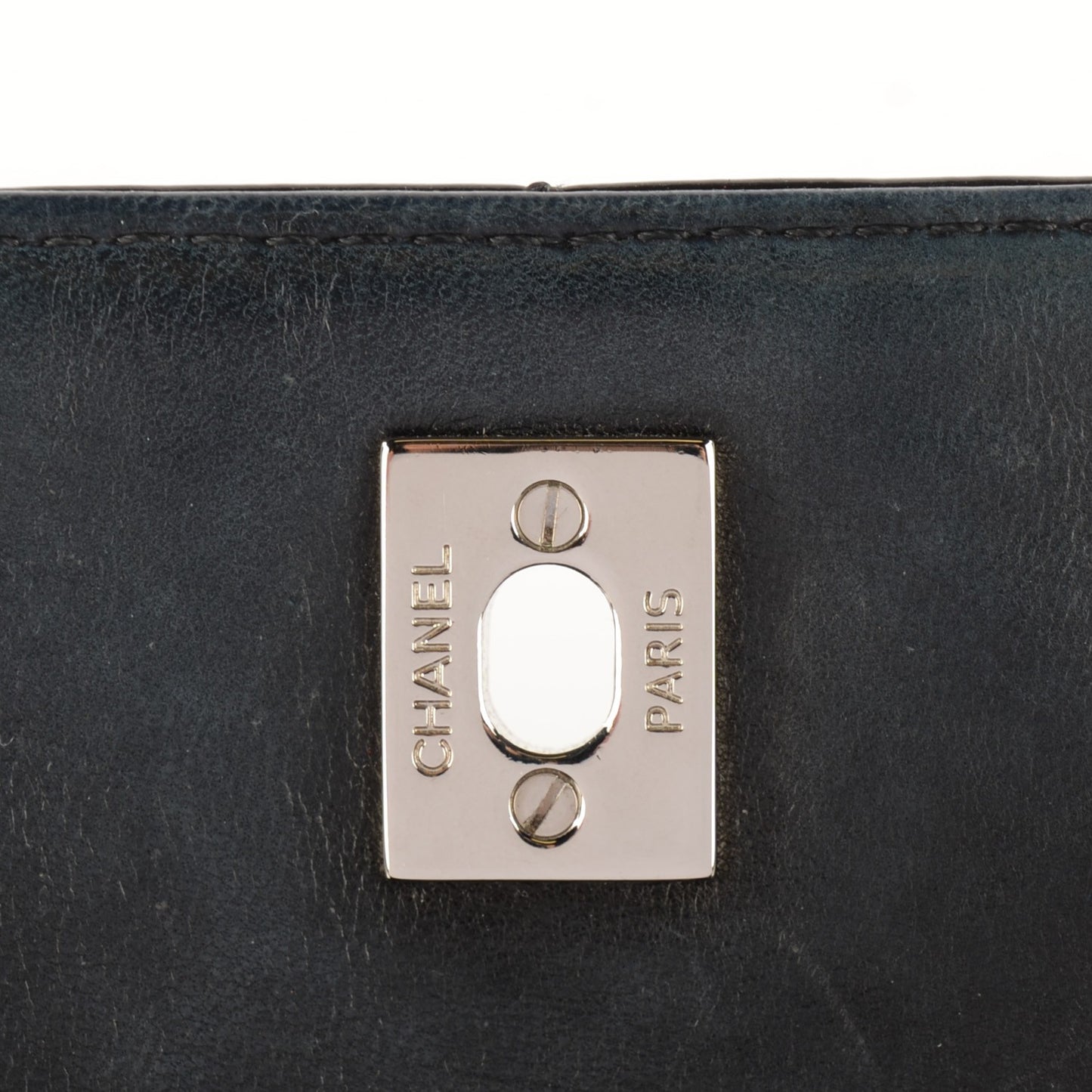 Vinyl Quilted In the Business Flap Bag Black