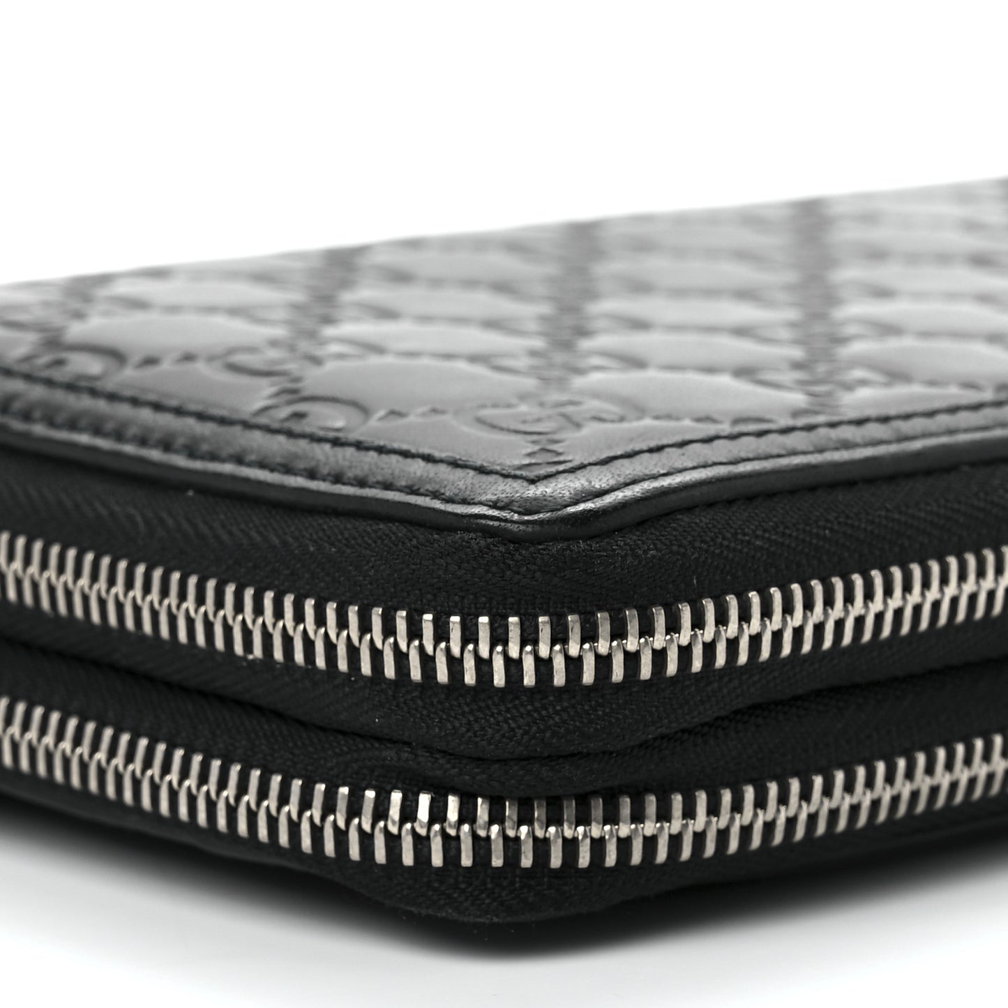 Guccissima Signature Travel Document Case Black