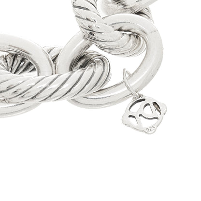 David Yurman Sterling Silver 17mm Extra Large Oval Link Bracelet 3 of 3