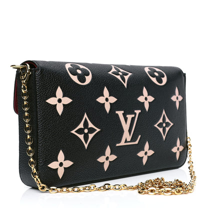 Louis Vuitton Empreinte Monogram Giant Felicie Pochette Black Beige 3 of 5