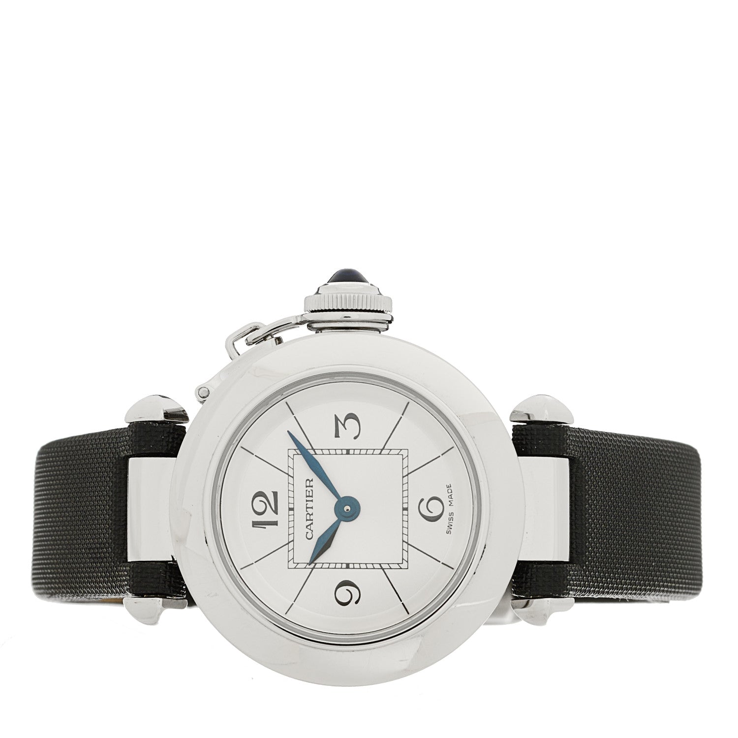 Cartier Stainless Steel Fabric 27mm Miss Pasha Quartz Watch 2 of 4