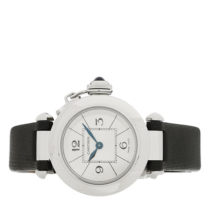 Cartier Stainless Steel Fabric 27mm Miss Pasha Quartz Watch 2 of 4
