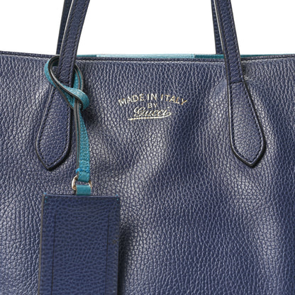 Gucci Dollar Calfskin Small Swing Tote Classic Marine Deep Cobalt 8 of 10