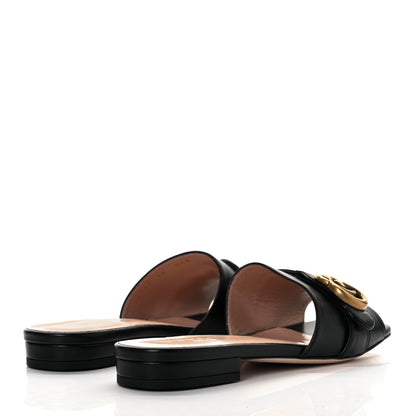 Gucci Malaga Kid GG Marmont Flat Slide Sandals 36 Black 12 of 36