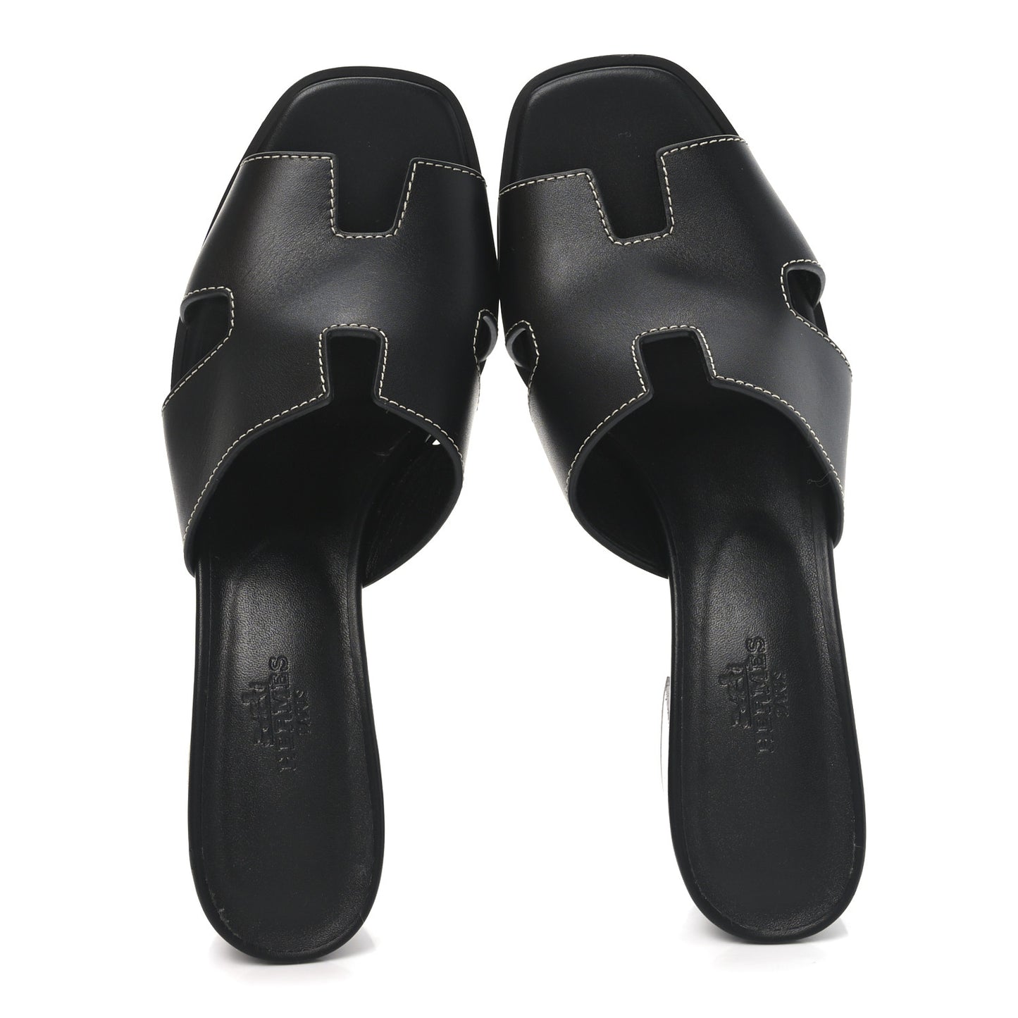 Calfskin Helia Sandals 37.5 Black