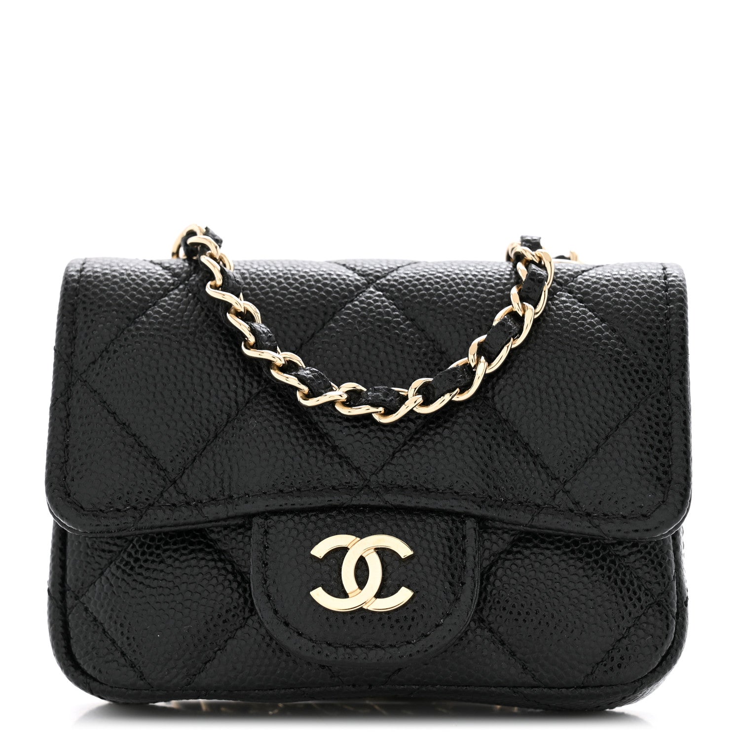 Chanel Caviar Quilted Mini Chain Belt Bag Black 1 of 11