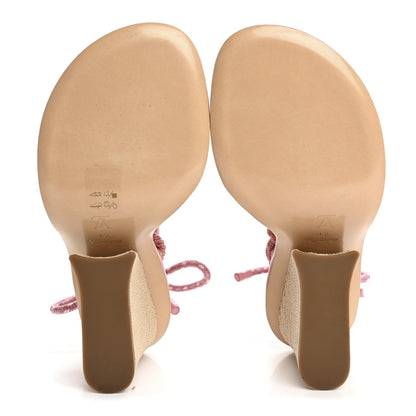 Louis Vuitton Fabric Maia Rope Wedge Sandal 41 Rose Clair 5 of 9