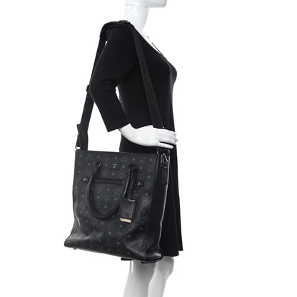 MCM Visetos Tote Black 2 of 12