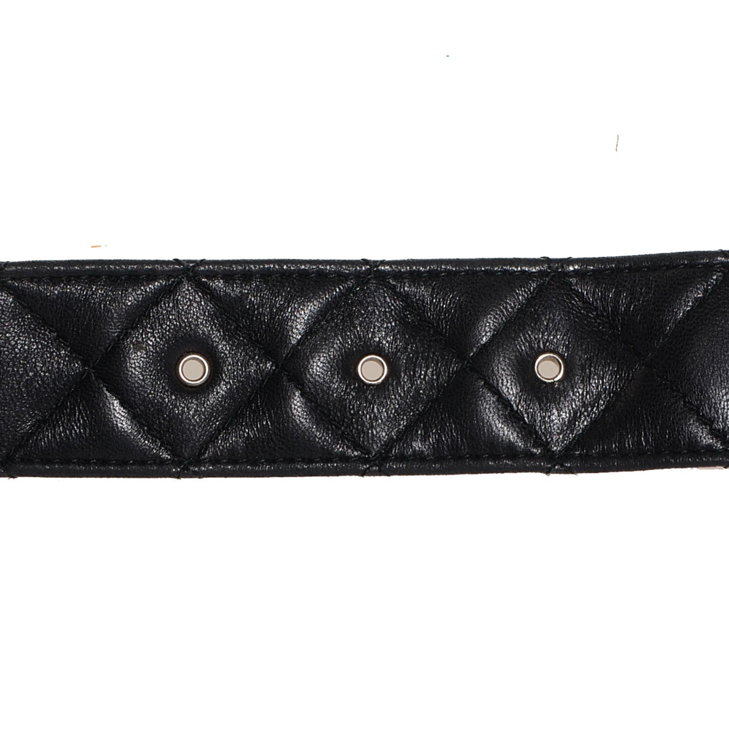 Chanel Lambskin Quilted CC Belt 80 32 Black 4 of 5