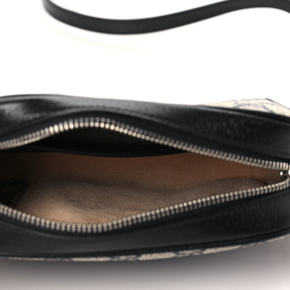 Gucci GG Supreme Monogram Textured Dollar Calfskin Web Mini Ophidia Shoulder Bag Beige Blue 5 of 8