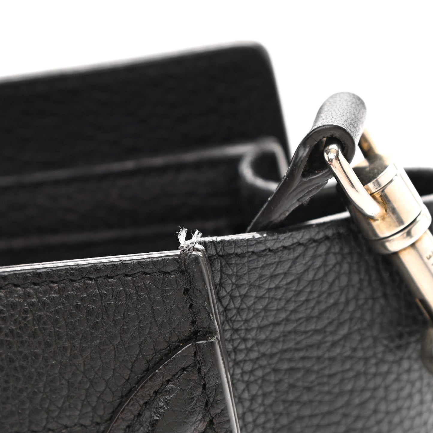 Drummed Calfskin Nano Luggage Black