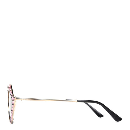 Gucci Metal Crystal Cat Eye Sunglasses GG0046S Pink 3 of 6