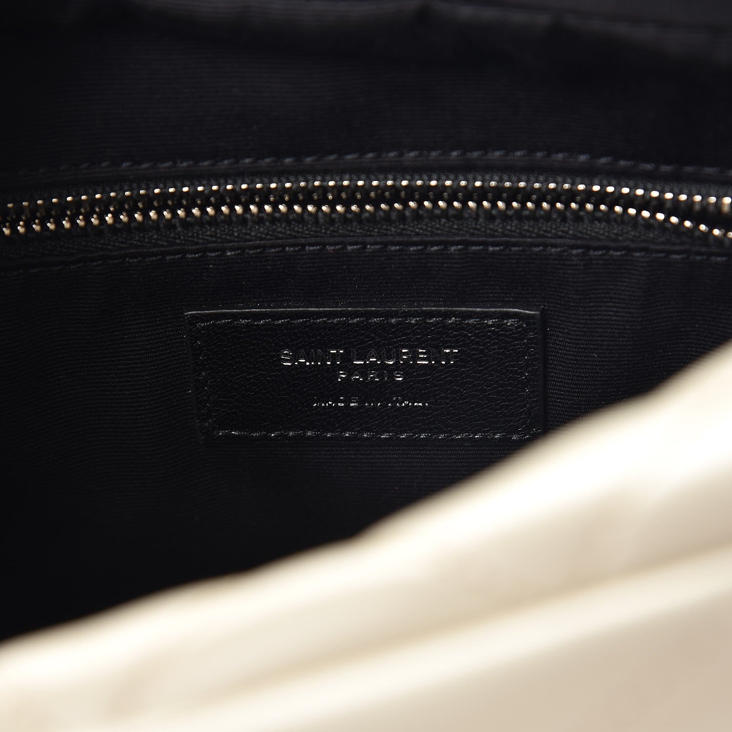 Saint Laurent Calfskin Y Quilted Monogram Small Loulou Bowling Bag Ivory 6 of 6