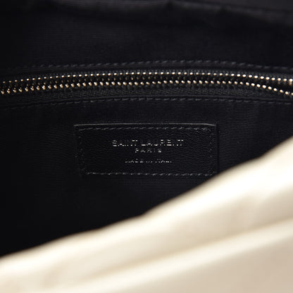 Saint Laurent Calfskin Y Quilted Monogram Small Loulou Bowling Bag Ivory 6 of 6