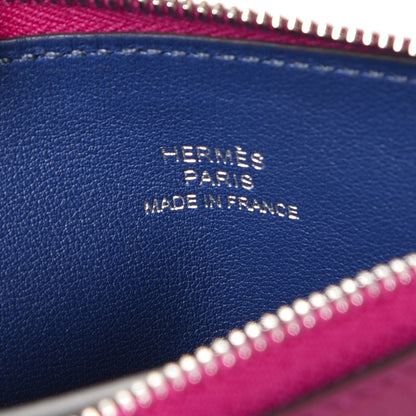 Hermes Evercolor Small Atout Pouch Rose Pourpre Bleu Saphir 6 of 8