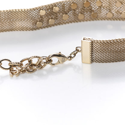 Chanel Mesh Ribbon Choker Necklace Gold 4 of 4