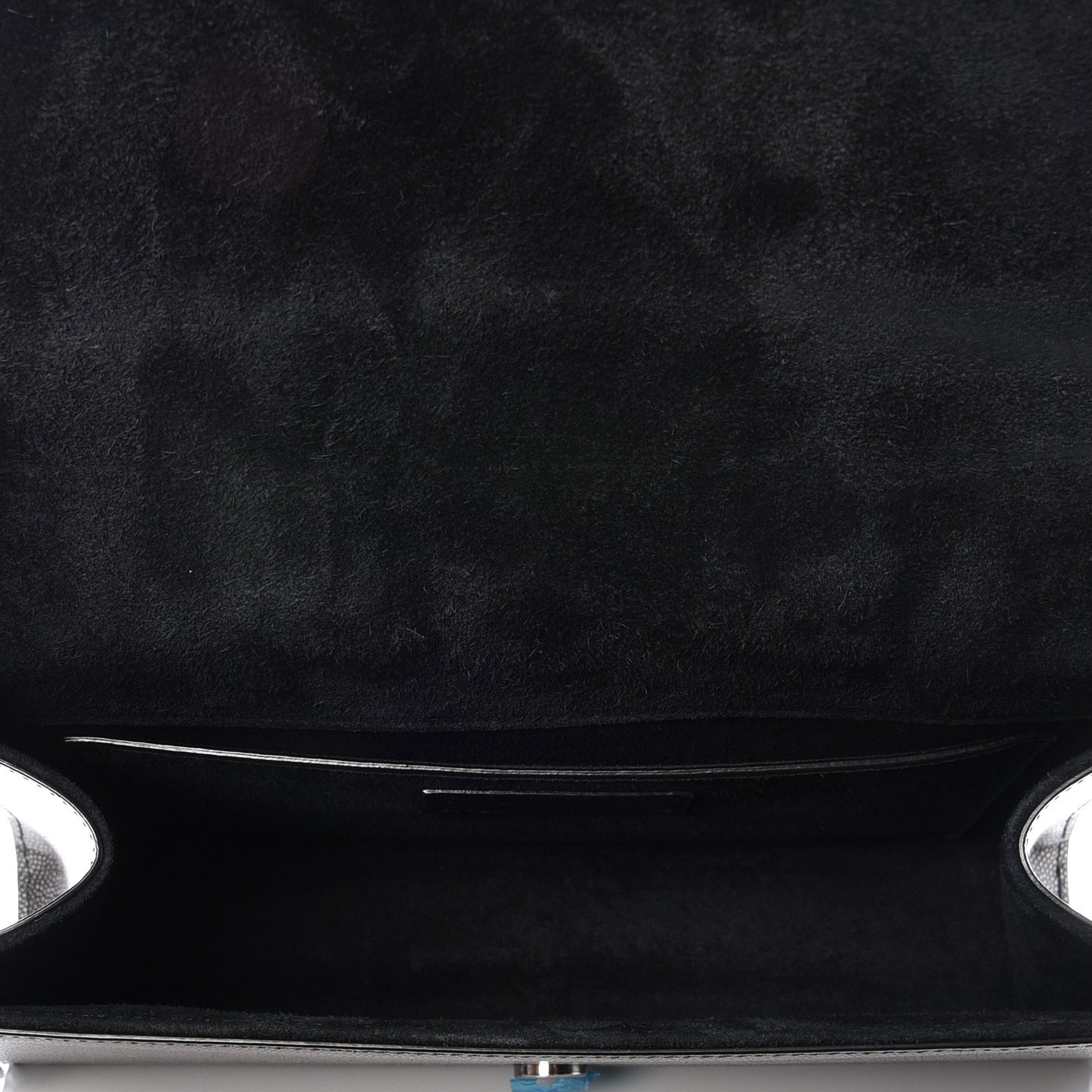 Metallic Grain De Poudre Medium Classic Monogram Kate Satchel Dark Lead