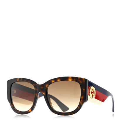 Gucci Acetate Web Oversized Frame Rectangle Sunglasses GG0276S Tortoiseshell 1 of 8