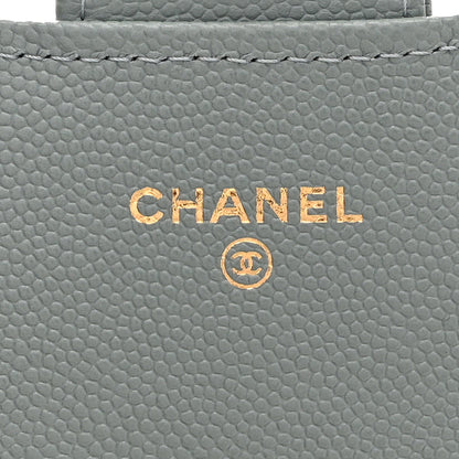 Chanel Caviar Quilted Large Gusset Flap Wallet Dark Green 6 of 9