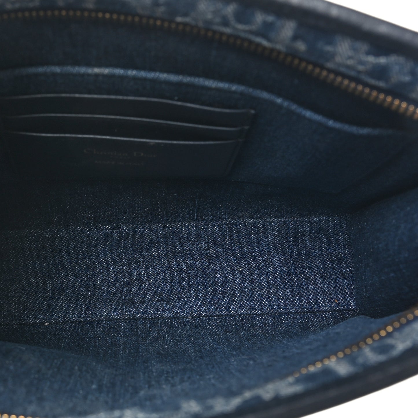 Denim Jacquard Oblique 30 Montaigne Dea Pouch  Blue