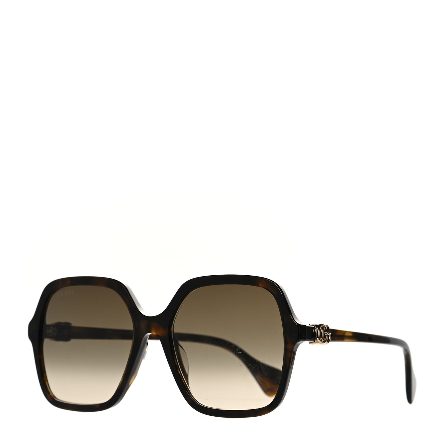 Acetate Oversize Rectangle Frame GG1072SA Sunglasses Shiny Solid Tortoise
