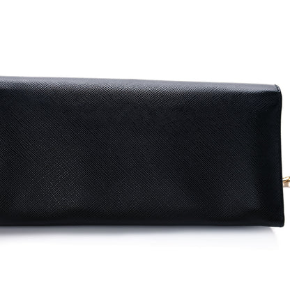 Prada Saffiano Lux Chain Wallet Black 11 of 11