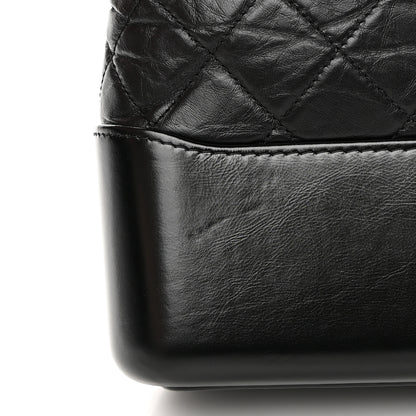 Chanel Aged Calfskin Quilted Medium Gabrielle Hobo Black 11 of 16