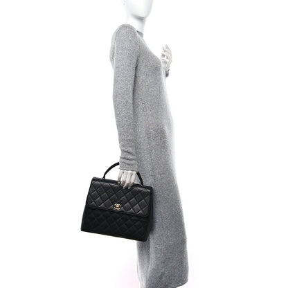 Chanel Caviar Quilted Jumbo Kelly Flap Black 2 of 13