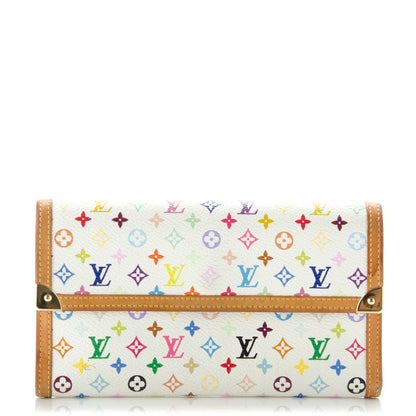 Louis Vuitton Monogram Multicolor Porte Tresor International Wallet White 1 of 8