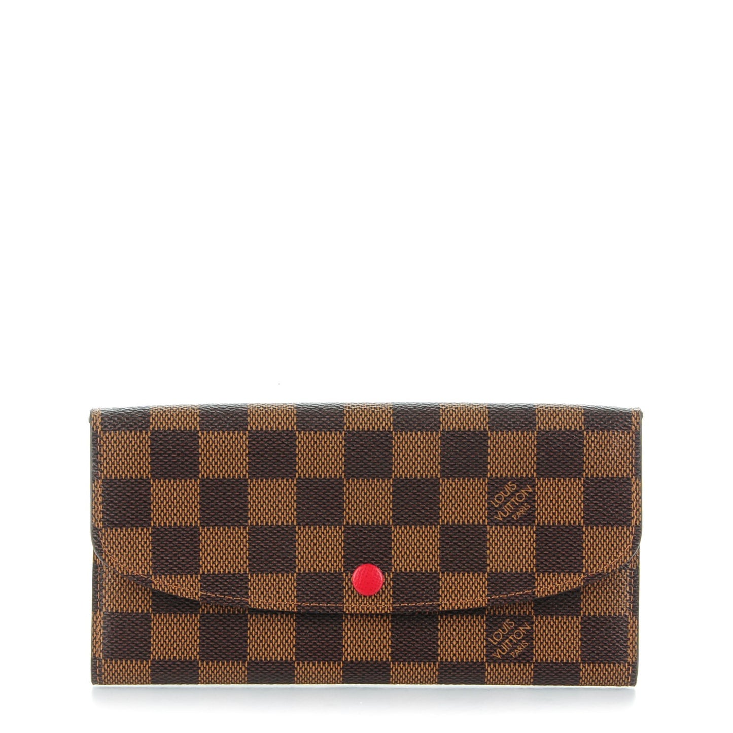 Damier Ebene Emilie Wallet Red