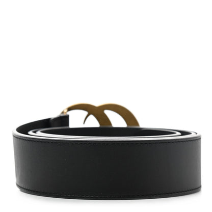 Gucci Moon Calfskin Pearl Double G 40mm Belt 95 38 Black Cream 2 of 5